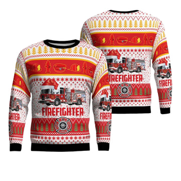 Fort Myers Lee County Florida Iona McGregor Fire Protection Rescue Service District Christmas Sweater 3D ? AK01 ? Usalast