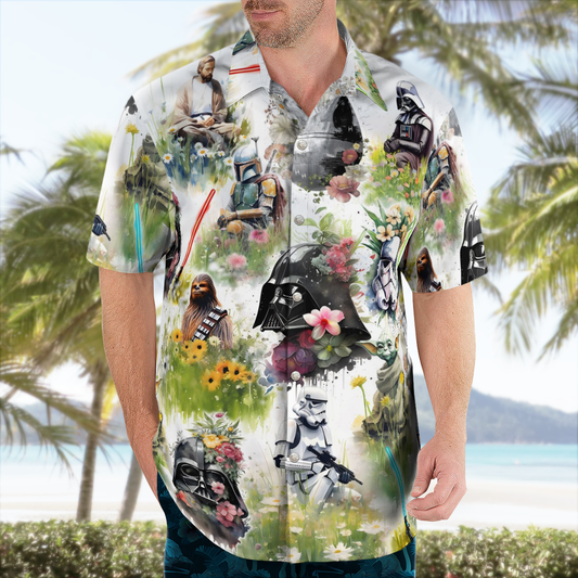 SW Floral Art Hawaiian Shirt - Moonbestprint