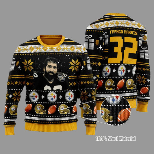 Franco Harris 32 Pittsburgh Steelers Nfl Christmas Sweater ? Usalast
