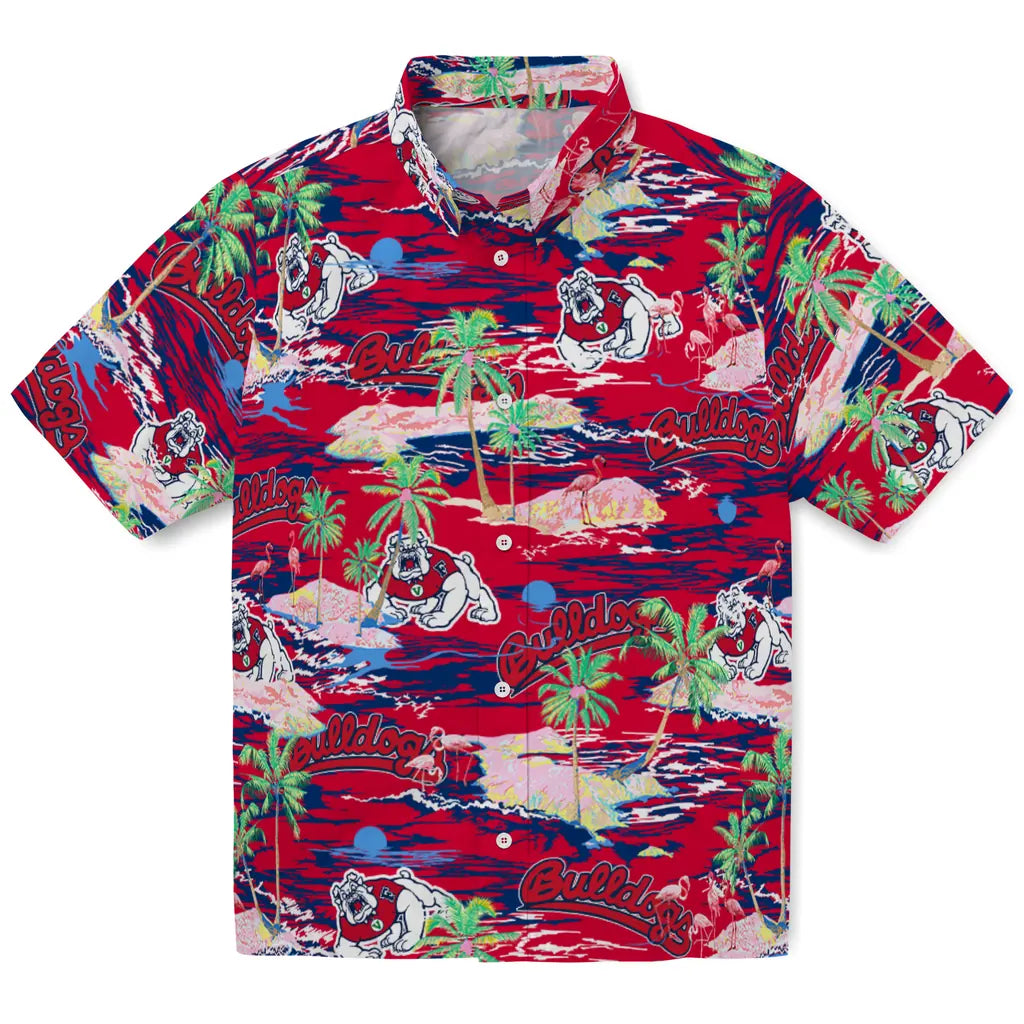 Fresno State Bulldogs Flamingo Retreat 2026 Hawaiian Shirt – Moonbestprint
