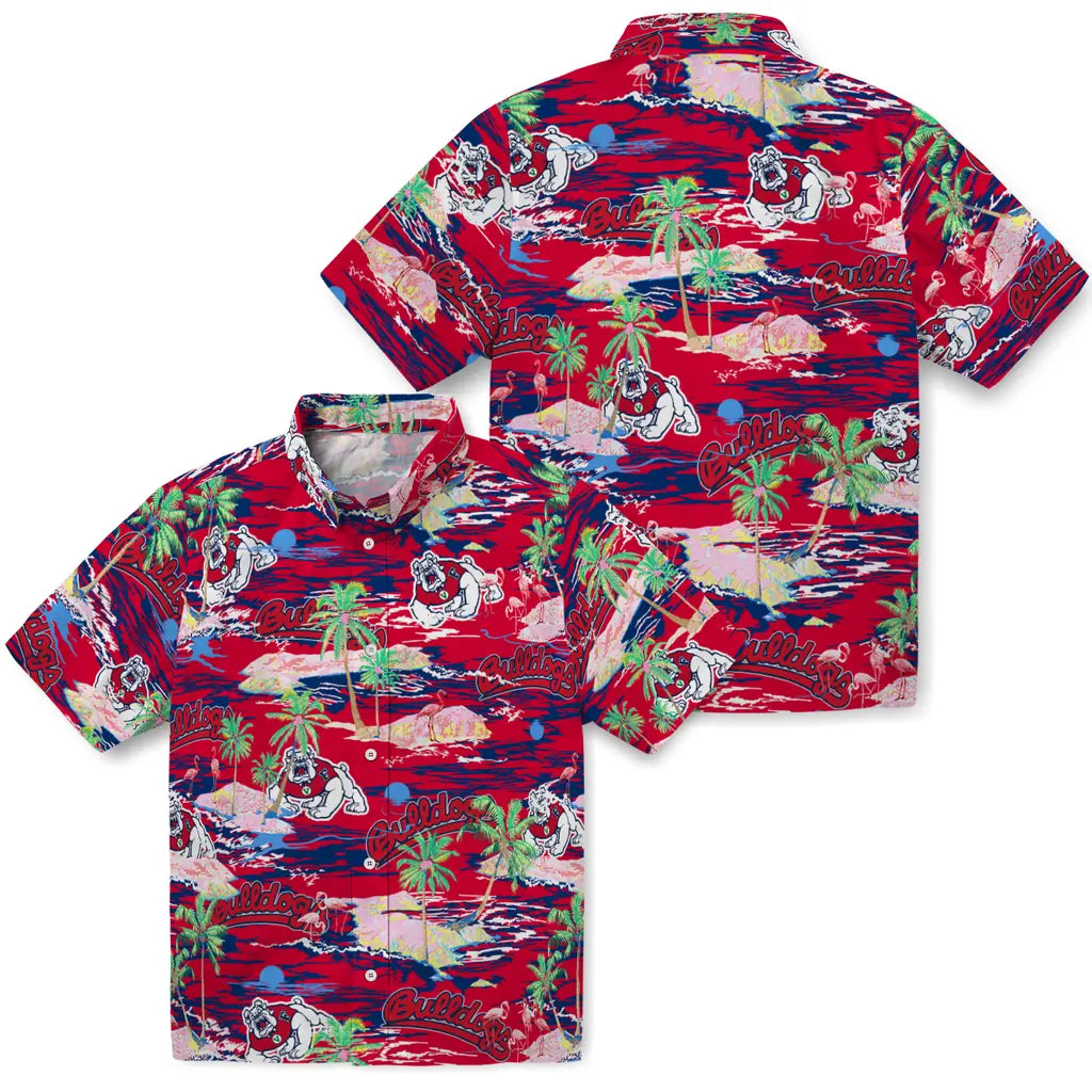 Fresno State Bulldogs Flamingo Retreat 2026 Hawaiian Shirt – Moonbestprint
