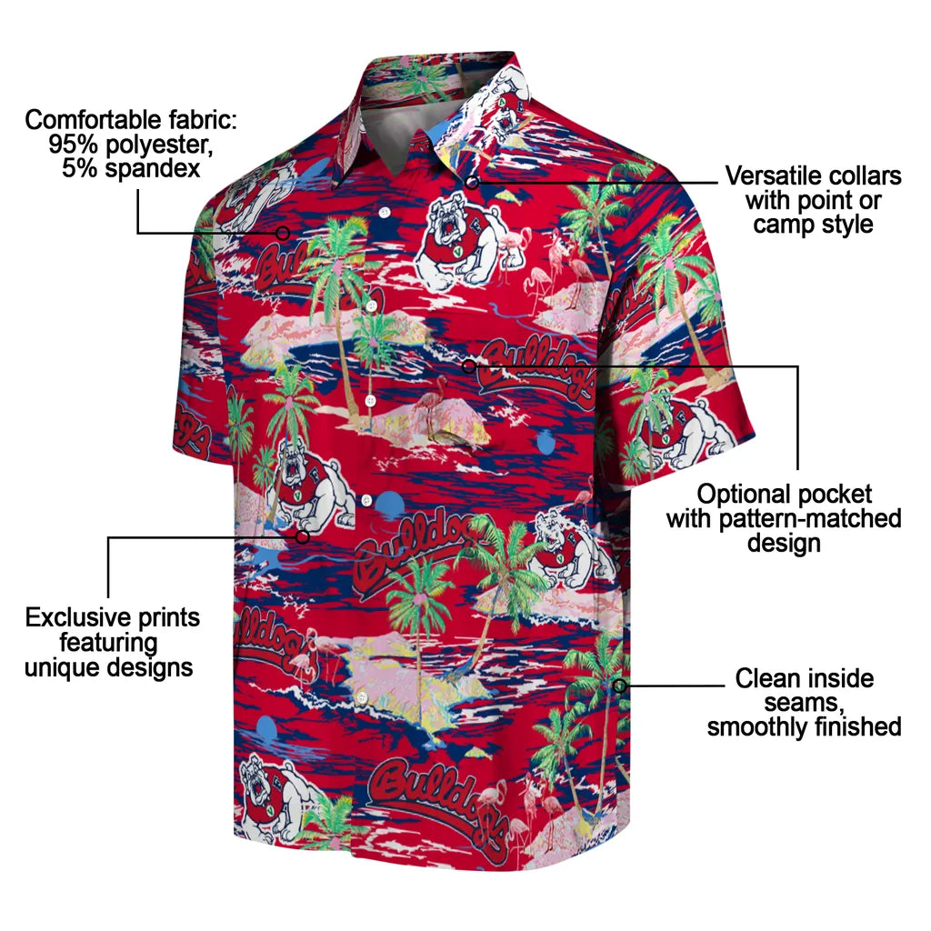 Fresno State Bulldogs Flamingo Retreat 2026 Hawaiian Shirt – Moonbestprint
