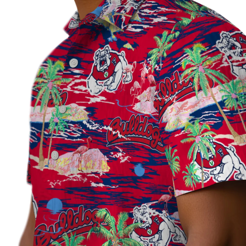 Fresno State Bulldogs Flamingo Retreat 2026 Hawaiian Shirt – Moonbestprint