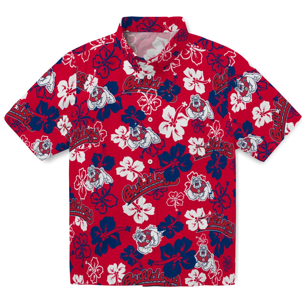 Fresno State Bulldogs Hibiscus Bloom Hawaiian Shirt – Moonbestprint