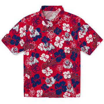 Fresno State Bulldogs Hibiscus Bloom Hawaiian Shirt – Moonbestprint