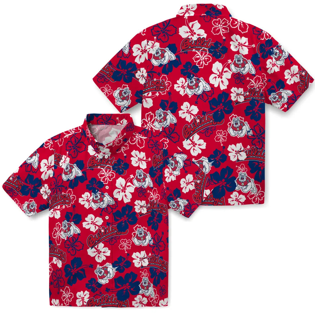 Fresno State Bulldogs Hibiscus Bloom Hawaiian Shirt – Moonbestprint