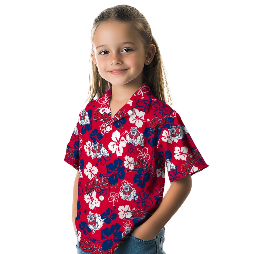 Fresno State Bulldogs Hibiscus Bloom Hawaiian Shirt – Moonbestprint