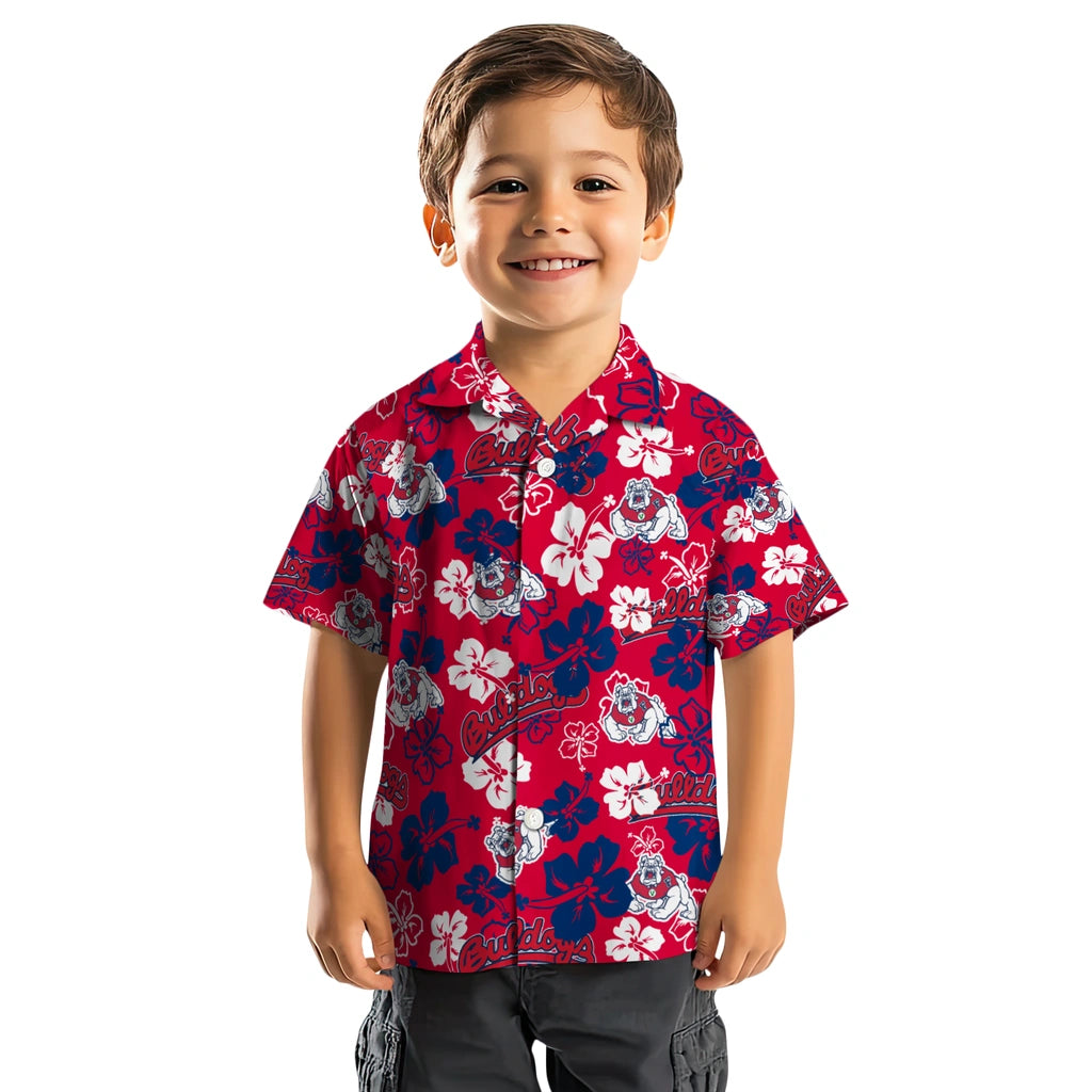 Fresno State Bulldogs Hibiscus Bloom Hawaiian Shirt – Moonbestprint