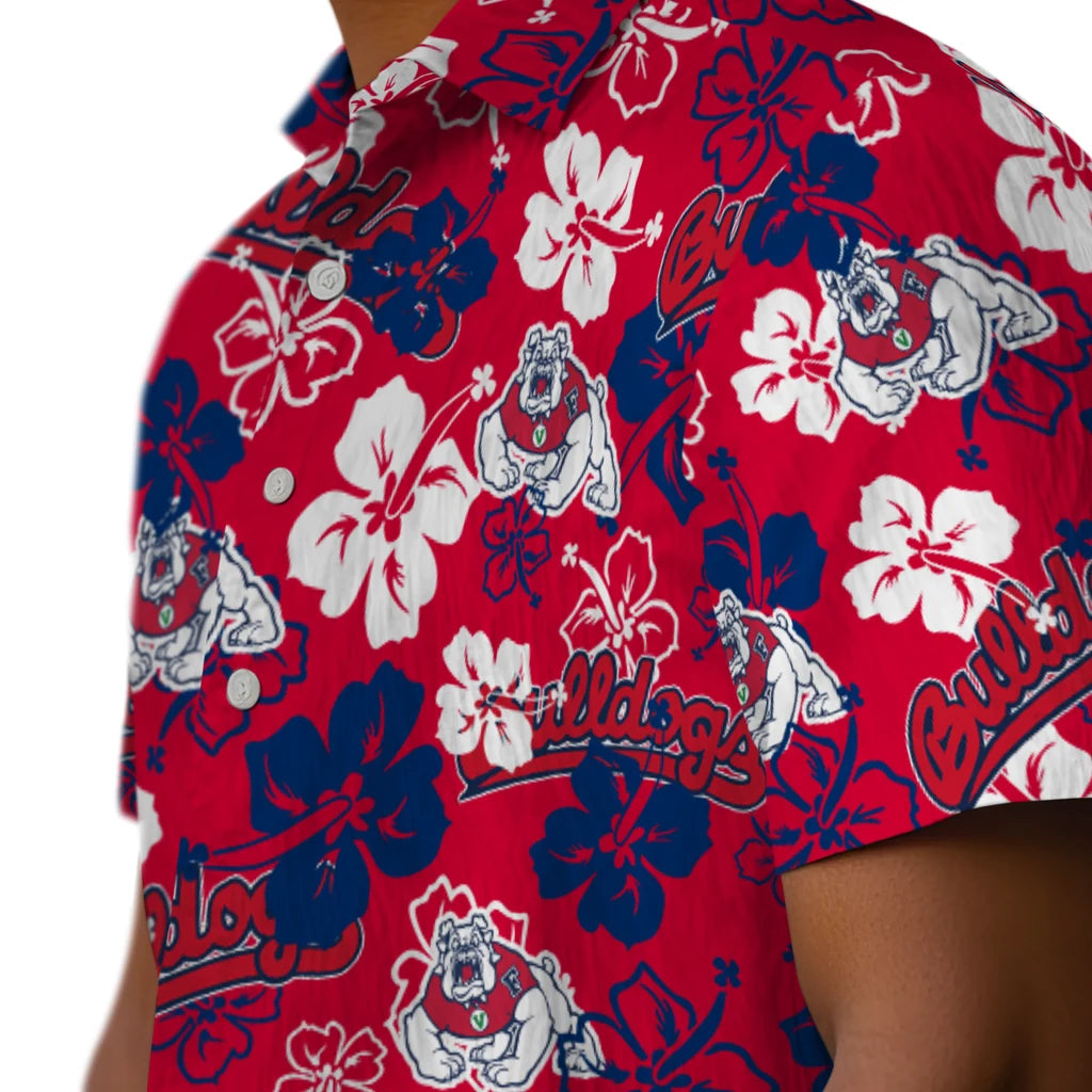 Fresno State Bulldogs Hibiscus Bloom Hawaiian Shirt – Moonbestprint