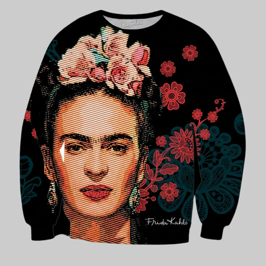 Frida Kahlo Floral Crewneck Sweater ? Usalast