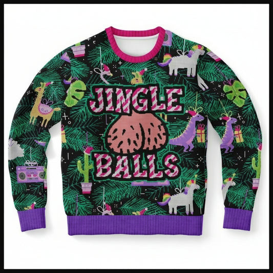 Funny Party Jingle Balls Adult Humour Men Balls 3d Ugly Christmas Sweater ? Usalast
