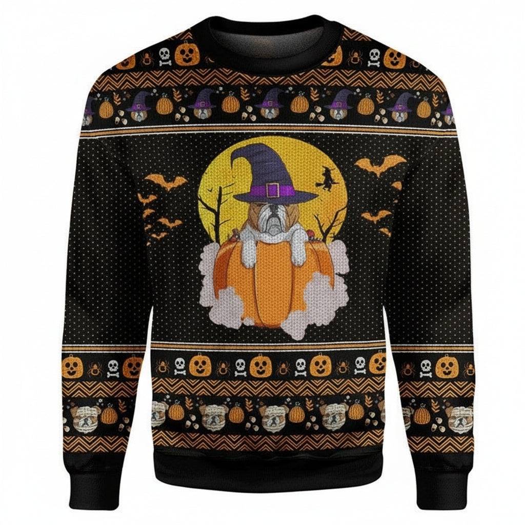 Bulldog Halloween Ugly Sweater Custom Sweater Apparel ? Usalast