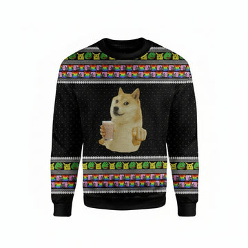 Choccy Milk Meme Doge Ugly Sweater Custom Sweater Apparel ? Usalast