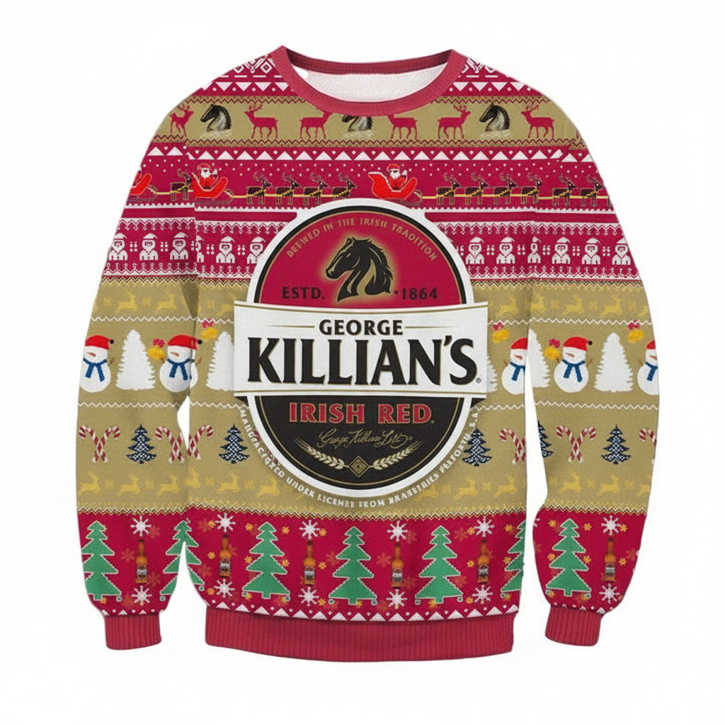 George Killian?s Irish Red Beer Ugly Christmas Sweater 2022 ? Usalast