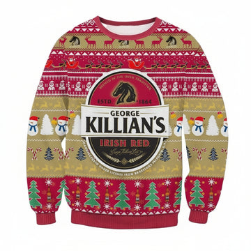 George Killian?s Irish Red Beer Ugly Christmas Sweater 2022 ? Usalast