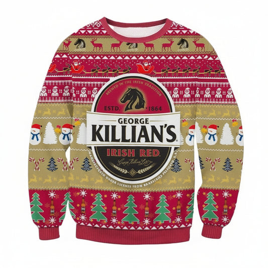 George Killian?s Irish Red Beer Ugly Christmas Sweater 2022 ? Usalast