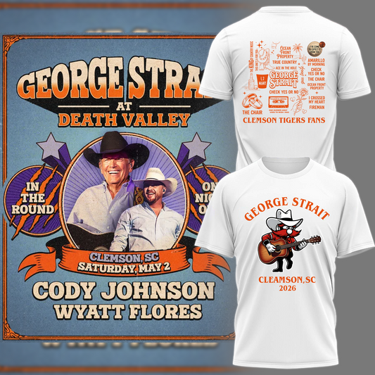 George Strait x Clemson Tigers 2026 Limited Edition TShirt | KJ64 Moonbestprint