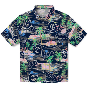 Georgetown Hoyas Flamingo Retreat 2026 Hawaiian Shirt – Moonbestprint