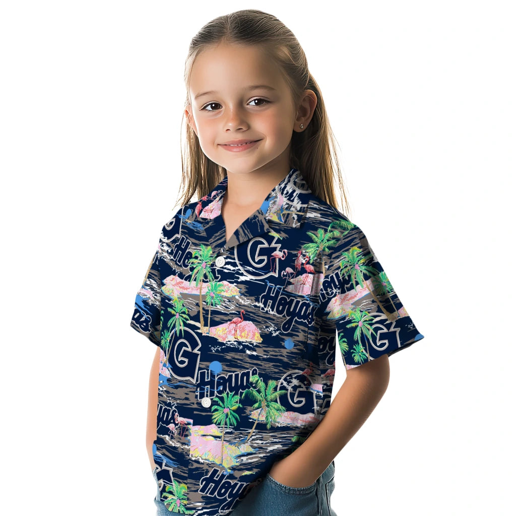 Georgetown Hoyas Flamingo Retreat 2026 Hawaiian Shirt – Moonbestprint