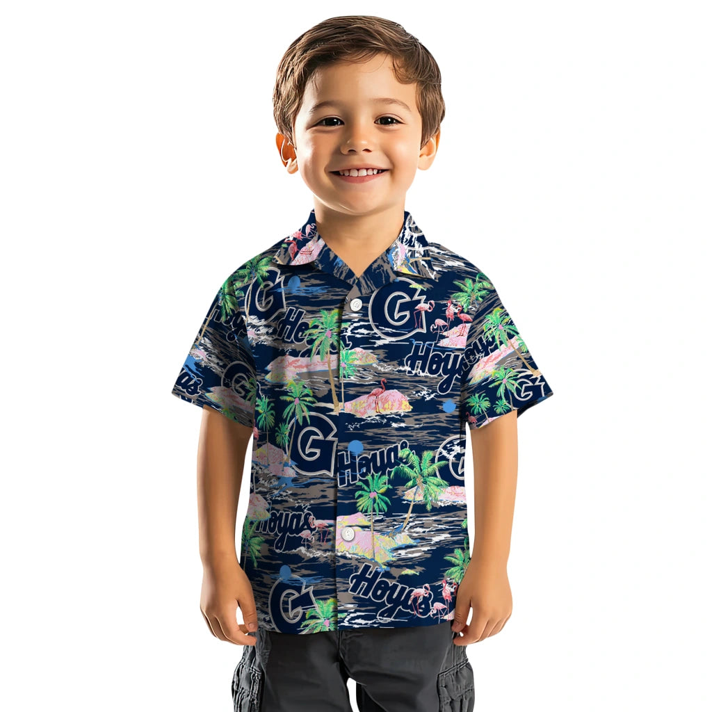Georgetown Hoyas Flamingo Retreat 2026 Hawaiian Shirt – Moonbestprint
