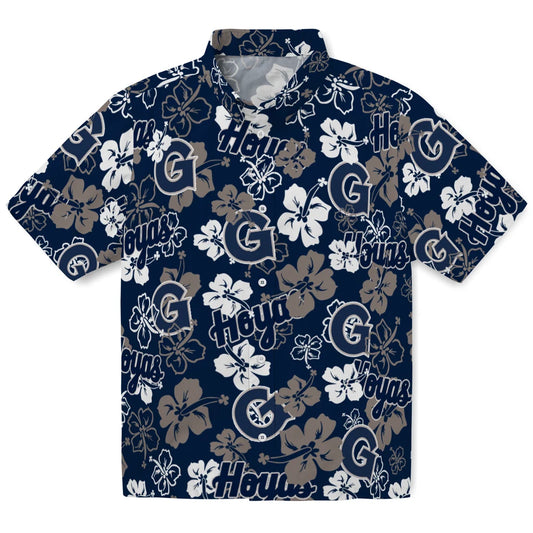 Georgetown Hoyas Hibiscus Bloom Hawaiian Shirt – Moonbestprint