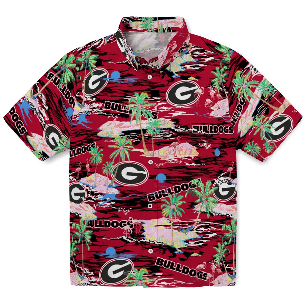 Georgia Bulldogs Flamingo Retreat 2026 Hawaiian Shirt – Moonbestprint