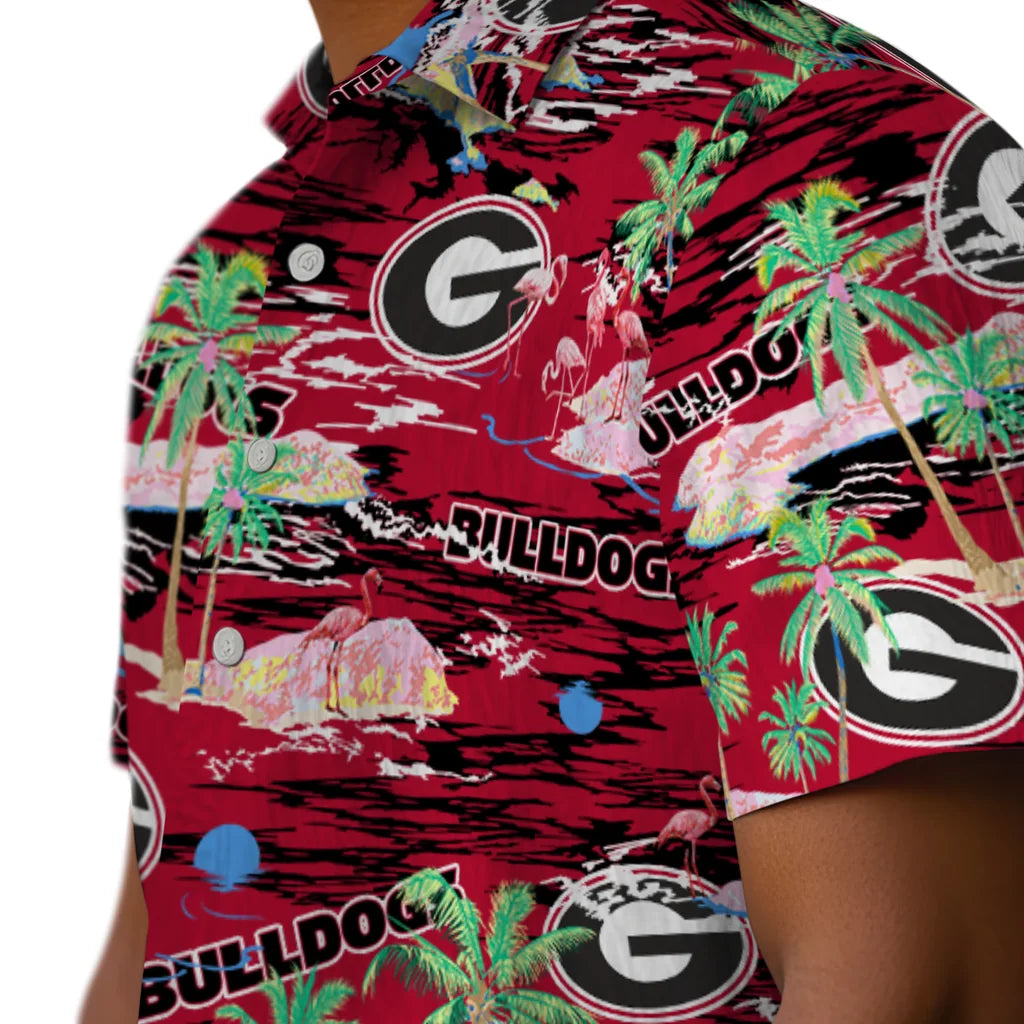 Georgia Bulldogs Flamingo Retreat 2026 Hawaiian Shirt – Moonbestprint