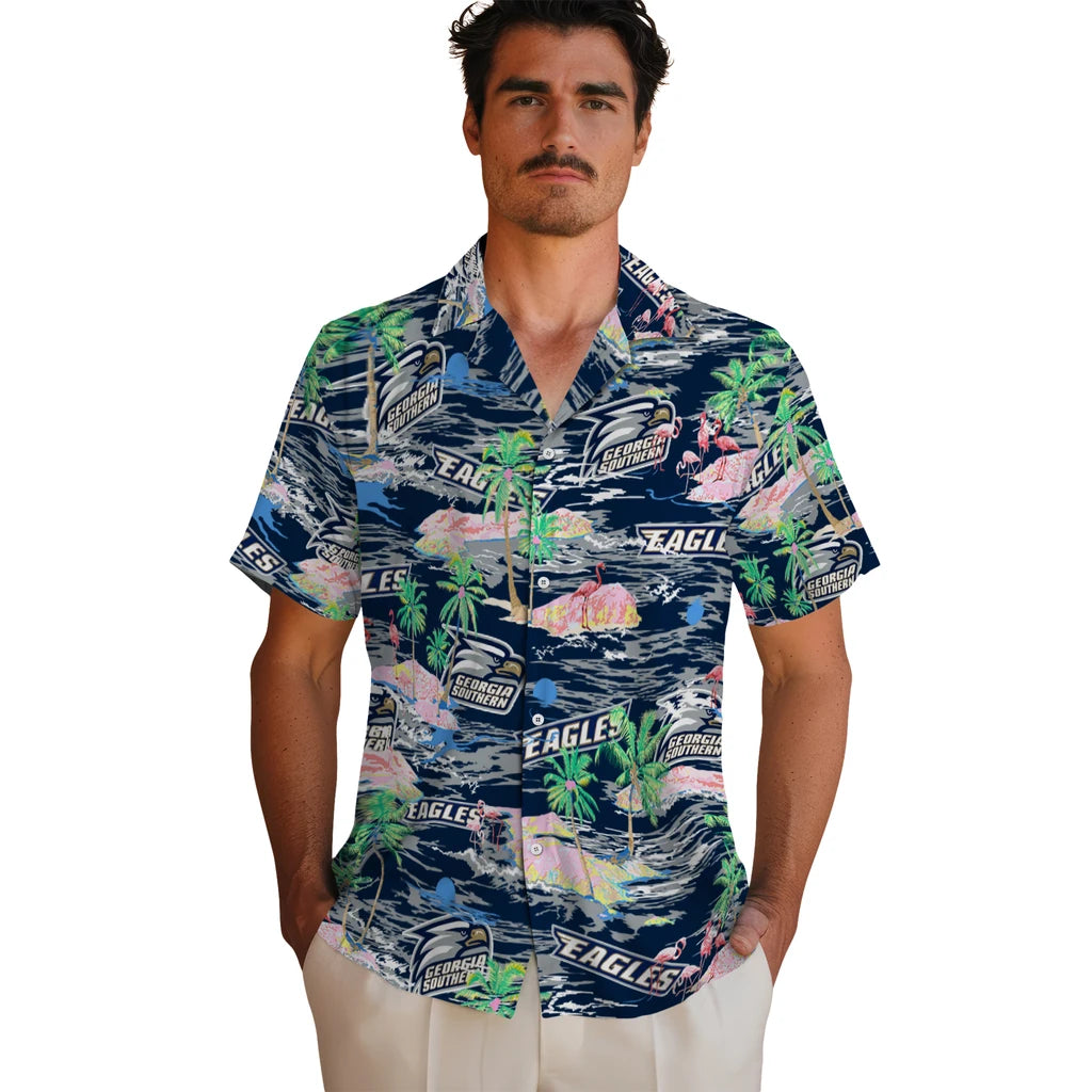 Georgia Southern Eagles Flamingo Retreat 2026 Hawaiian Shirt – Moonbestprint