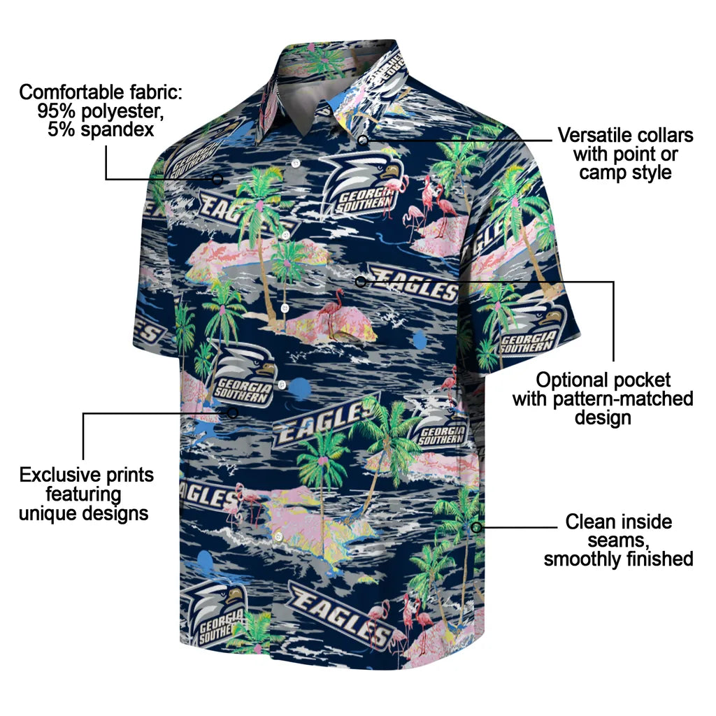 Georgia Southern Eagles Flamingo Retreat 2026 Hawaiian Shirt – Moonbestprint