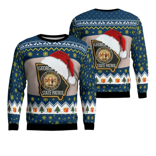 Georgia State Patrol Christmas AOP Sweater ? Usalast