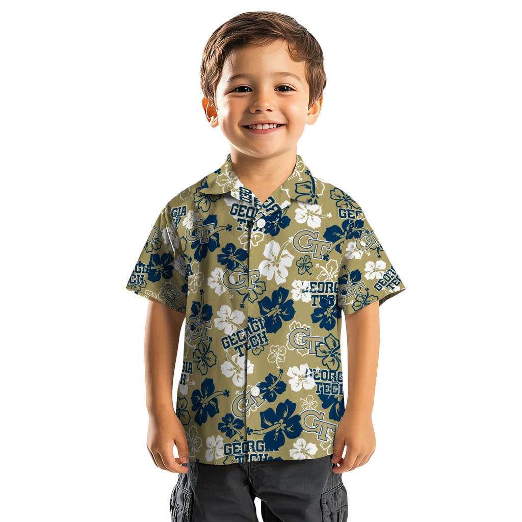 Georgia Tech Yellow Jackets Hibiscus Bloom Hawaiian Shirt – Moonbestprint