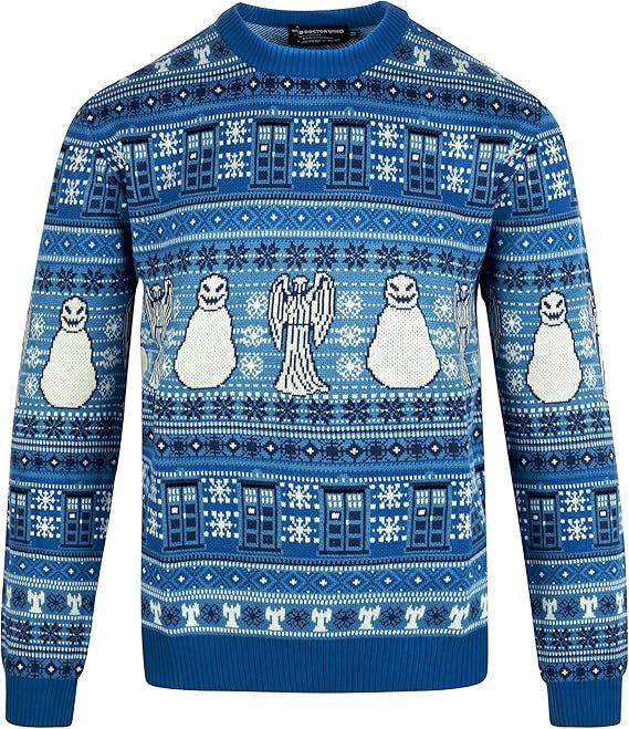 Doctor Who Tardis Angel Snowman Christmas Ugly Sweater – Moonbestprint