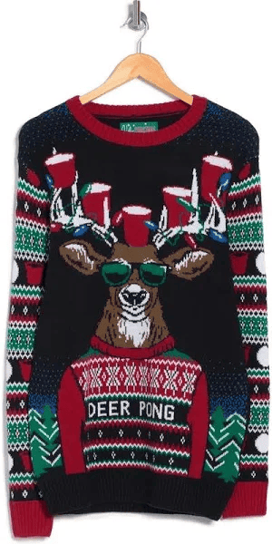 Deer Pong Interactive Ugly Christmas Sweater – Moonbestprint