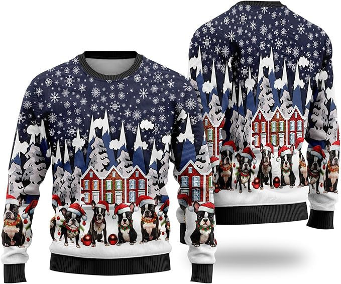 Boston Terrier Dog breed Ugly Christmas Sweaters – Moonbestprint