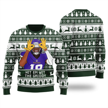 Hit Them With The Griddy Ugly Christmas Sweater Green – Moonbestprint