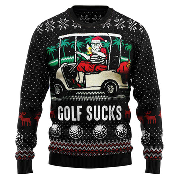Funny Santa Golf Sucks Ugly Christmas Sweater – Moonbestprint