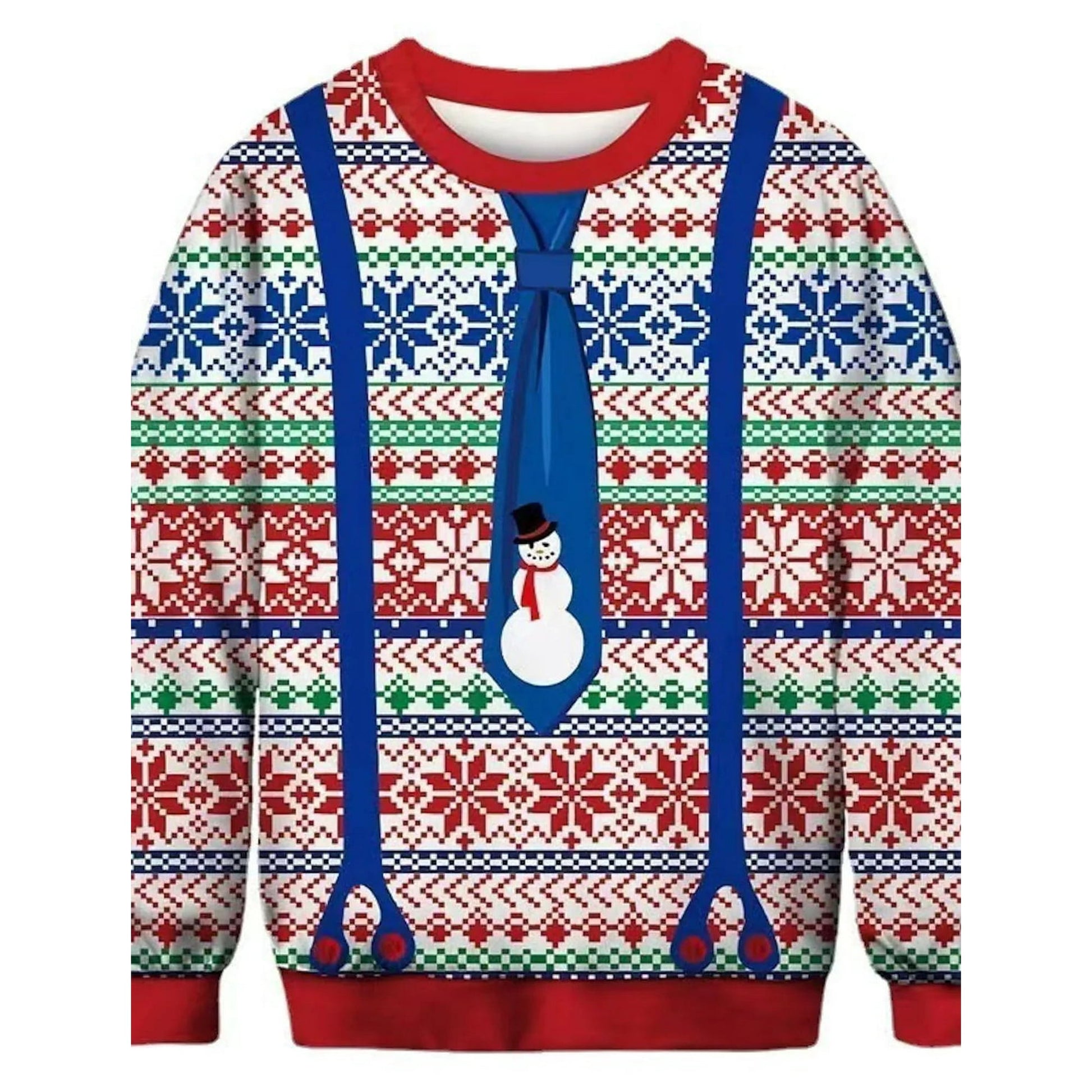 Snowman Tie Ugly Christmas Sweater – Moonbestprint