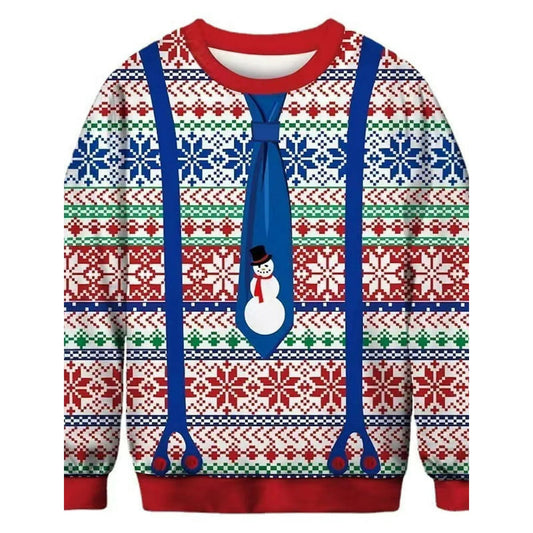 Snowman Tie Ugly Christmas Sweater – Moonbestprint