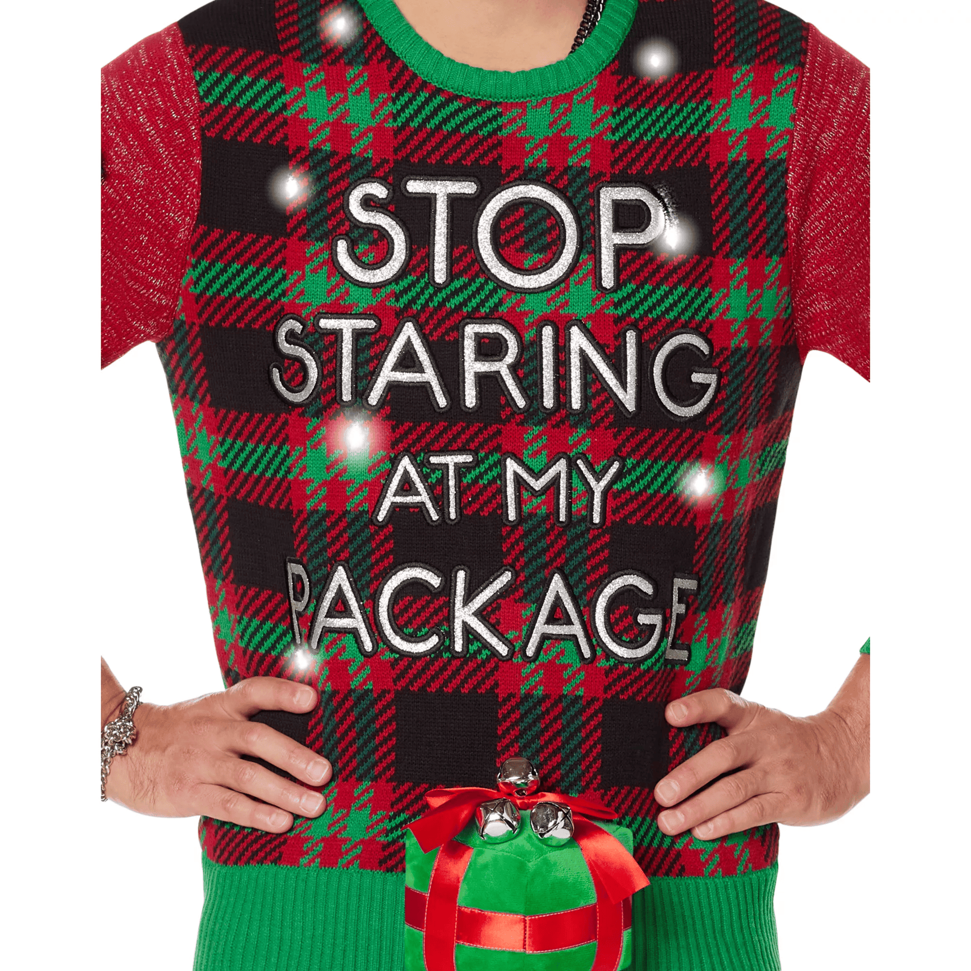 Stop Staring at My Package Ugly Christmas Sweater – Moonbestprint