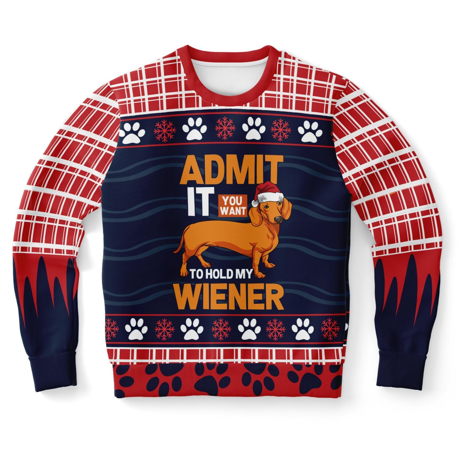 Admit It You Want to Hold My Wiener Ugly Christmas Sweater – Moonbestprint