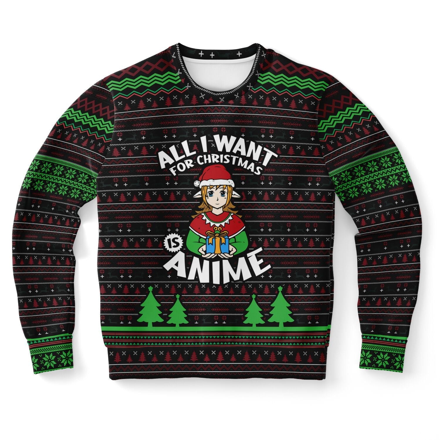 All I Want for Christmas is Anime Ugly Christmas Sweater – Moonbestprint