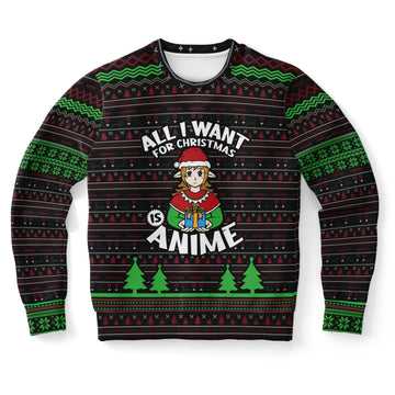 All I Want for Christmas is Anime Ugly Christmas Sweater – Moonbestprint