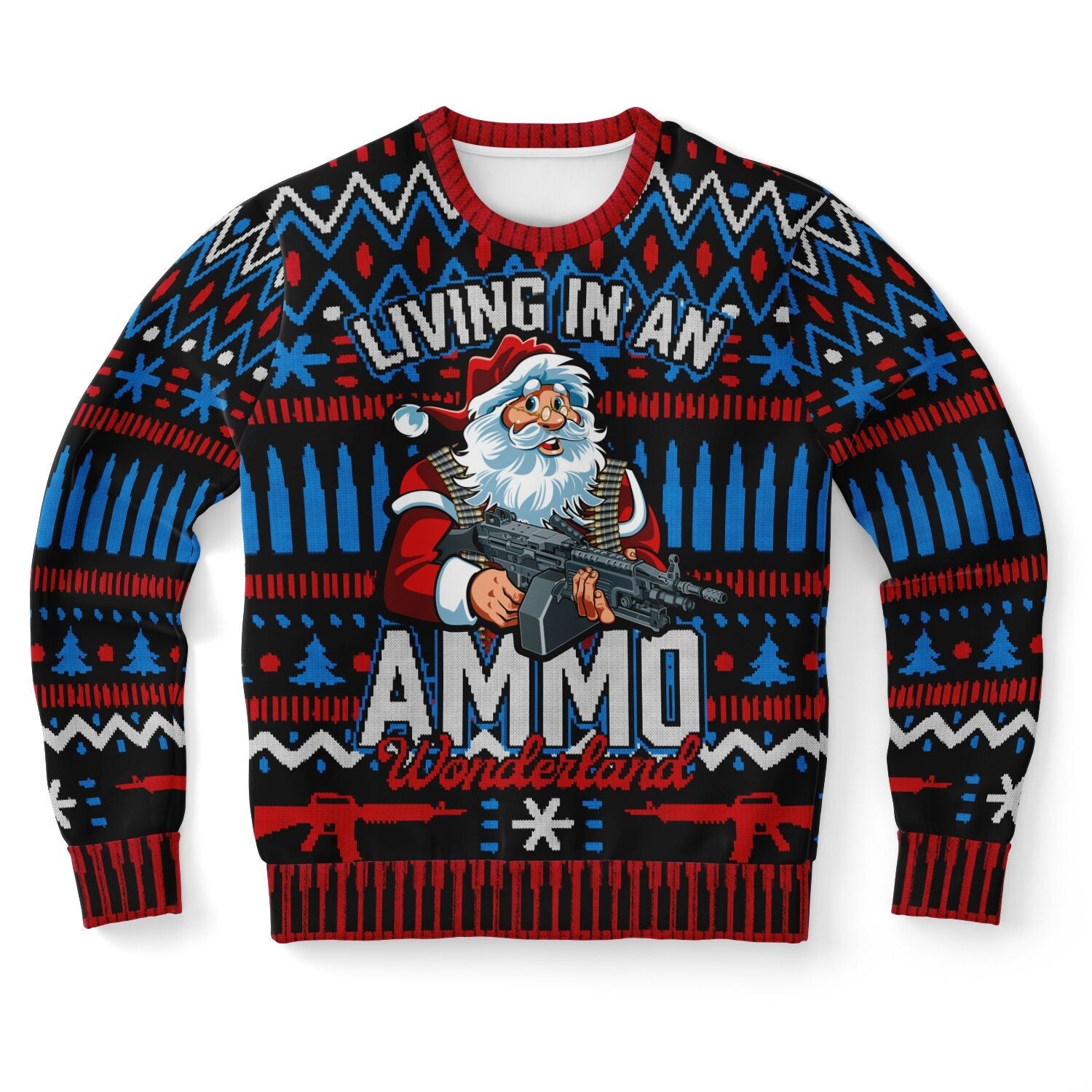 Santa Claus Living In An Ammo Wonderland Ugly Christmas Sweater – Moonbestprint