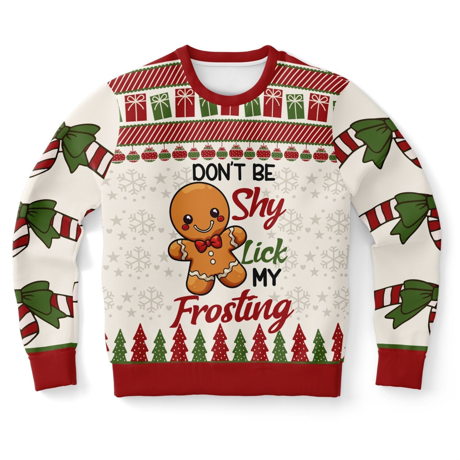 Gingerbread Don't Be Shy, Lick My Frosting Ugly Christmas Sweater – Moonbestprint