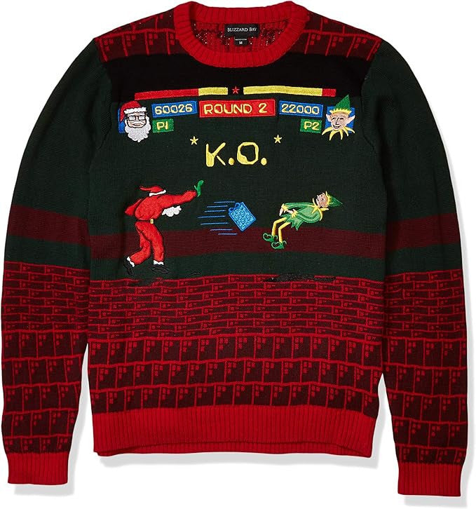 Santa K.O Elf Ugly Christmas Sweater – Moonbestprint