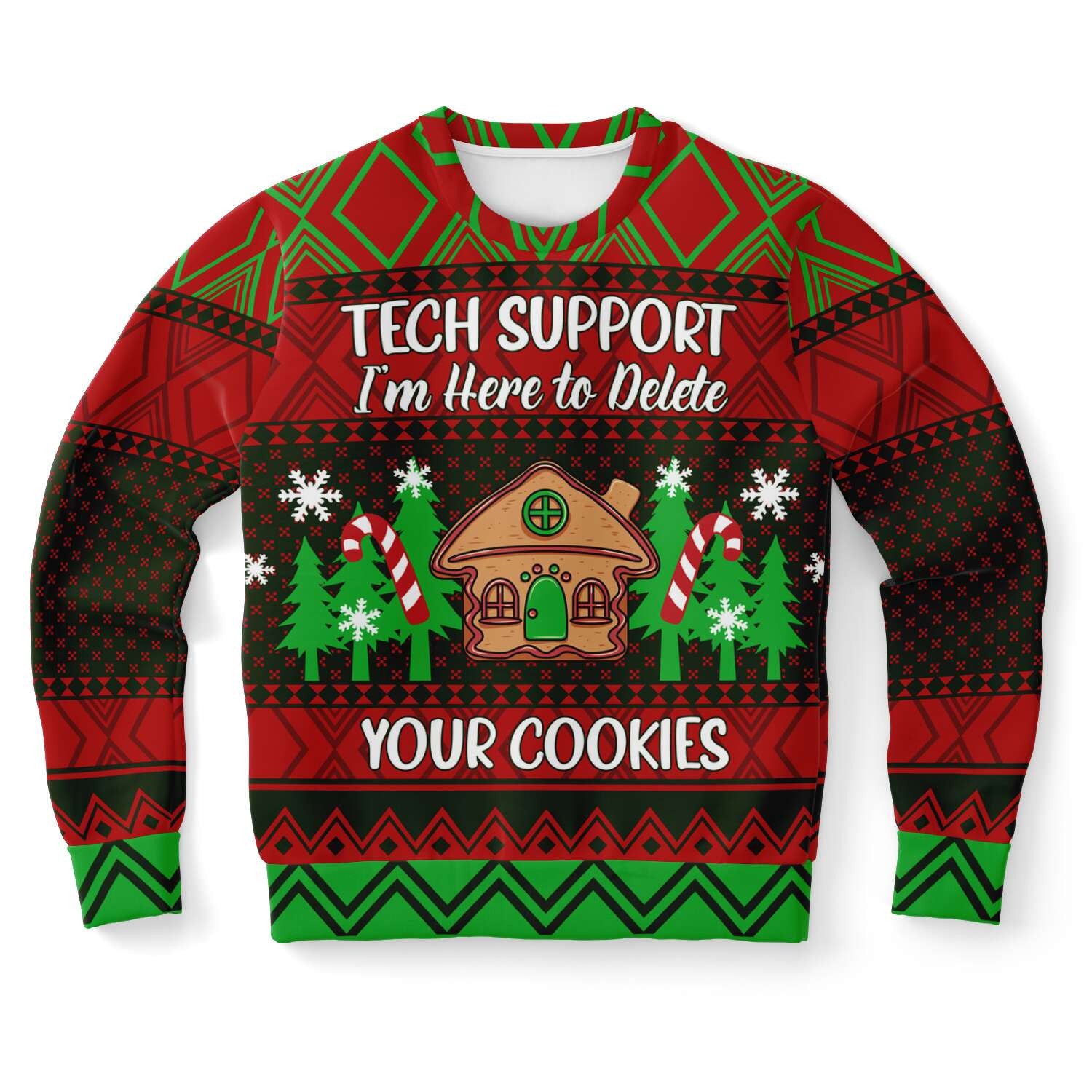 Tech Support I'm Here To Delete Cookies Ugly Christmas Sweater – Moonbestprint