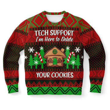 Tech Support I'm Here To Delete Cookies Ugly Christmas Sweater – Moonbestprint