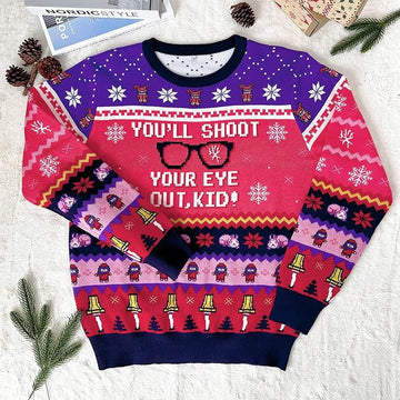You'll Shoot Your Eye Out Kid Ugly Christmas Sweater – Moonbestprint