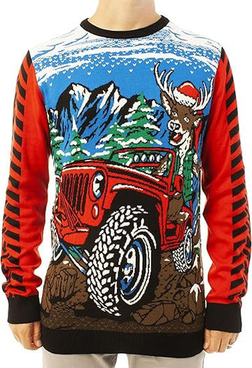Reindeer Off Roading Ugly Christmas Sweater – Moonbestprint