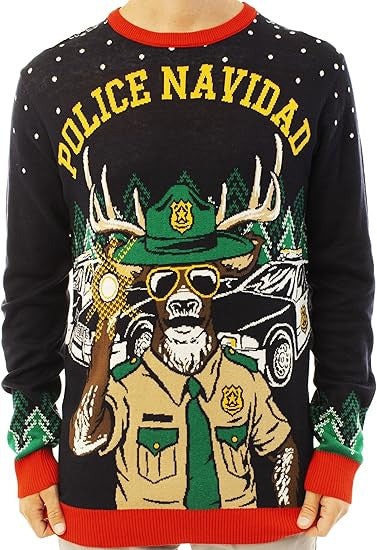Reindeer Police Navidad Ugly Christmas Sweater – Moonbestprint